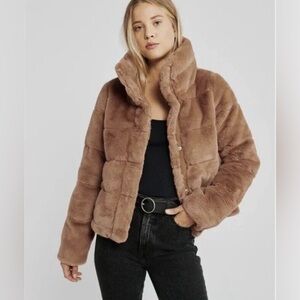 Abercrombie & Fitch Faux Fur Puffer